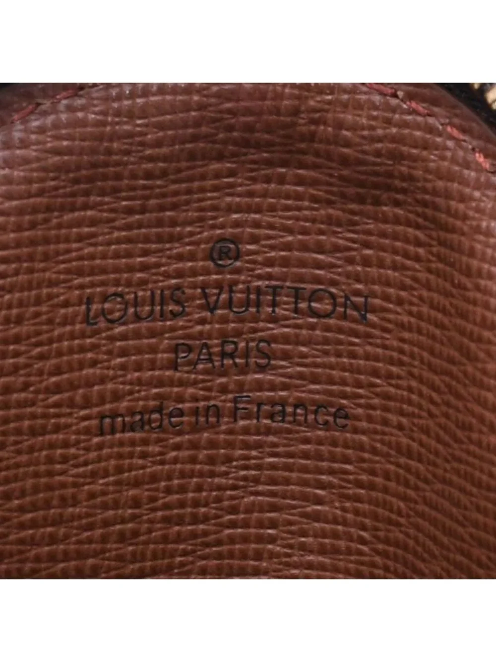 Louis Vuitton Porte Monnaie Rond Coin Purse Monogram Canvas Brown Case Gold
